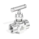 Needle Valve IB Series Size 1/8" BSPP Female  Straight Configuration CV 0.37 Orifice 6.4 mm